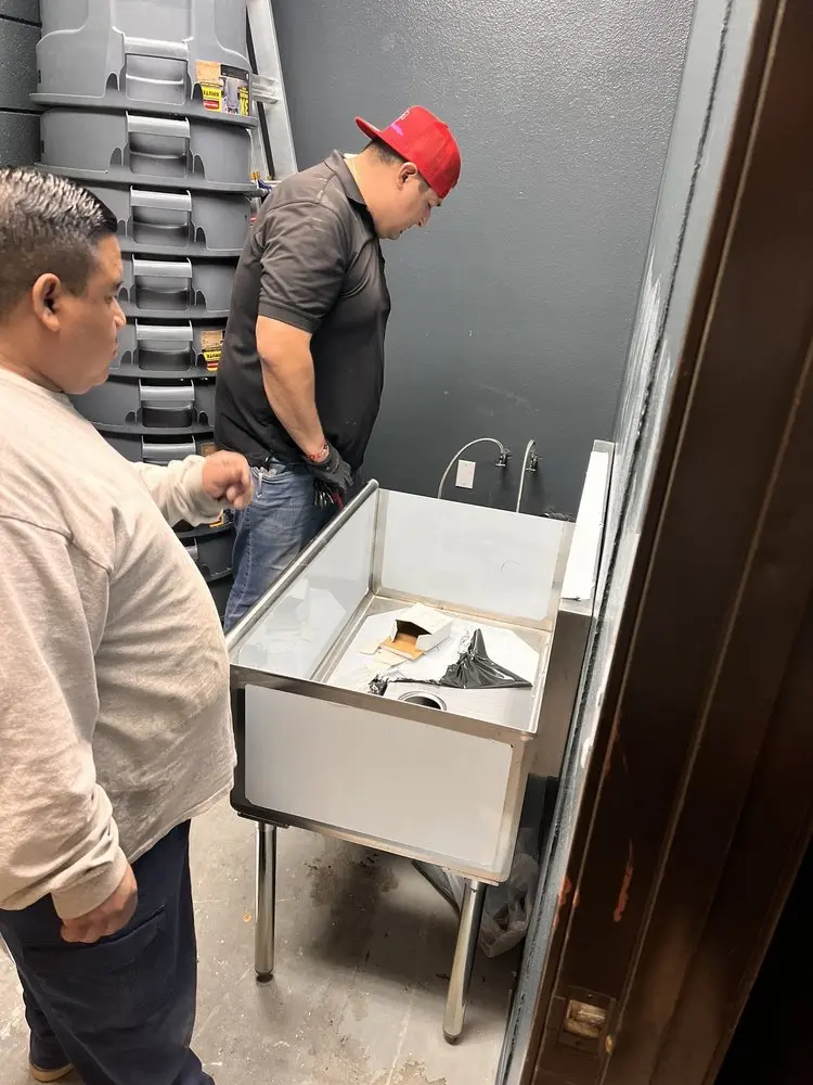Commercial plumbing and sink installation in Charlestown
